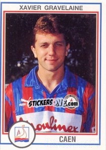 Sticker Xavier Gravelaine - FOOT 1992-1993 n. 39 - Panini