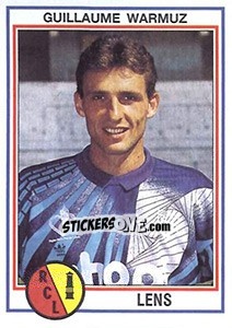 Figurina Guillaume Warmuz - FOOT 1992-1993 - Panini