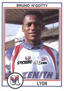 Sticker Bruno N'Gotty - FOOT 1992-1993 - Panini