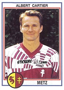 Cromo Albert Cartier - FOOT 1992-1993 - Panini