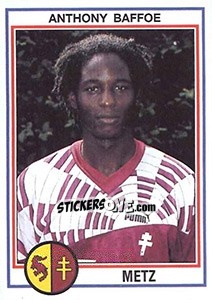 Sticker Anthony Baffoe - FOOT 1992-1993 n. 116 - Panini