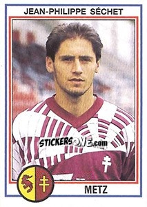 Sticker Jean-Philippe Sechet - FOOT 1992-1993 - Panini