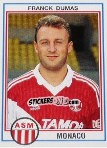 Sticker Franck Dumas - FOOT 1992-1993 - Panini