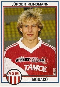 Cromo Jurgen Klinsmann - FOOT 1992-1993 - Panini