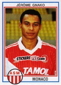 Sticker Jerome Gnako - FOOT 1992-1993 n. 139 - Panini