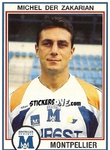 Cromo Michel Der Zakarian - FOOT 1992-1993 - Panini