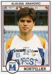 Sticker Aliojsa Asanovic - FOOT 1992-1993 - Panini