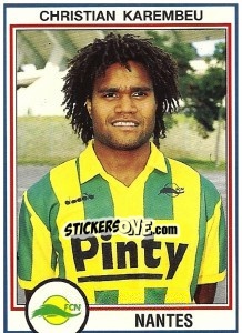 Sticker Christian Karembeu - FOOT 1992-1993 n. 163 - Panini