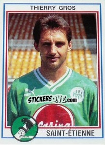 Sticker Thierry Gros - FOOT 1992-1993 - Panini