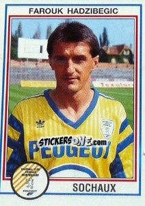 Sticker Farouk Hadzibegic - FOOT 1992-1993 n. 215 - Panini