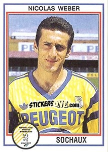 Cromo Nicolas Weber - FOOT 1992-1993 - Panini