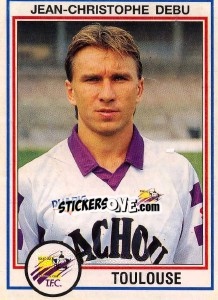 Sticker Jean-Christophe Debu - FOOT 1992-1993 n. 254 - Panini