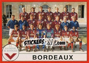 Cromo Equipe Bordeaux - FOOT 1994-1995 - Panini