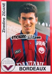 Sticker Zinedine Zidane - FOOT 1994-1995 n. 75 - Panini