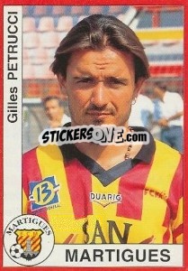Sticker Gilles Petrucci - FOOT 1994-1995 n. 162 - Panini