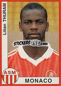 Sticker Lilian Thuram - FOOT 1994-1995 n. 186 - Panini