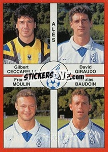 Sticker Gilbert Ceccarelli / David Giraudo / Franck Moulin / Nicolas Baudoin - FOOT 1994-1995 - Panini