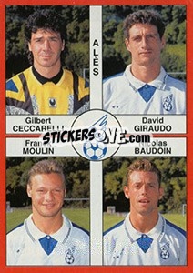 Sticker Gilbert Ceccarelli / David Giraudo / Franck Moulin / Nicolas Baudoin - FOOT 1994-1995 n. 315 - Panini