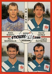 Sticker Alain Wantz / David Gerez / René Marsiglia / Christophe Raymond - FOOT 1994-1995 - Panini