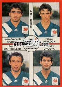 Cromo Jean-François Richard / Pierre Deblock / Franck Barthelemy / Léandre Chouya - FOOT 1994-1995 n. 322 - Panini