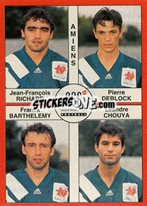 Figurina Jean-François Richard / Pierre Deblock / Franck Barthelemy / Léandre Chouya - FOOT 1994-1995 - Panini