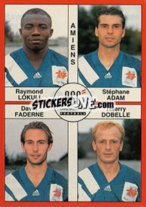 Sticker Raymond Lokuli / Stéphane Adam / David Faderne / Thierry Dobelle - FOOT 1994-1995 n. 324 - Panini