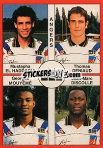 Sticker Mustapha El Haddaoui / Thomas Deniaud / Georges Mouyémé / Jean-Marc Discolle - FOOT 1994-1995 n. 325 - Panini