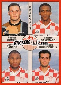 Sticker Pascal Gomes / Thierry Saxemard / Georges Santos / Philippe Rochedreux - FOOT 1994-1995 n. 327 - Panini