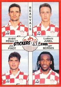 Cromo André Pénalva / Ludovic Jumel / José Pinot / Edgar Borges - FOOT 1994-1995 n. 328 - Panini