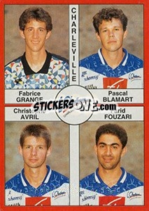 Cromo Fabrice Grange / Pascal Blamart / Christophe Avril / Farid Fouzari - FOOT 1994-1995 n. 332 - Panini