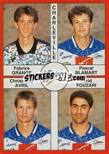 Cromo Fabrice Grange / Pascal Blamart / Christophe Avril / Farid Fouzari - FOOT 1994-1995 - Panini