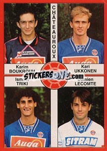 Sticker Karim Boukrouh / Kari Ukkonen / Ismaël Triki / Damien Lecomte - FOOT 1994-1995 - Panini