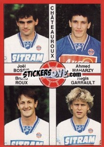 Sticker Joël Bossis / Ahmed Maharzy / Bruno Roux / Régis Garrault - FOOT 1994-1995 n. 337 - Panini
