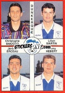 Figurina Christophe Baiocco / Lilian Martin / Jérôme Erceau / Jimmy Hebert - FOOT 1994-1995 - Panini