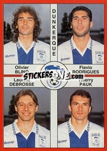 Sticker Olivier Blino / Flavio Rodrigues / Laurent Debrosse / Thierry Pauk - FOOT 1994-1995 n. 340 - Panini