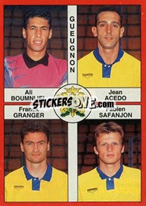 Sticker Ali Bouminjel / Jean Acedo / Franck Granger / Fabien Safanjon - FOOT 1994-1995 n. 344 - Panini