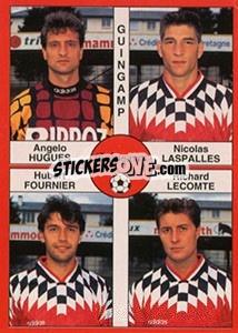 Cromo Angelo Hugues / Nicolas Laspalles / Hubert Fournier / Richard Lecomte - FOOT 1994-1995 - Panini