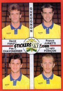 Cromo David Fanzel / Franck Jurietti / Pierre Chavondrier / Sylvain Poinçon - FOOT 1994-1995 - Panini