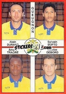 Sticker Alain Durand / Sylvain Bupto / Amara Traoré / Nicolas Debord - FOOT 1994-1995 - Panini