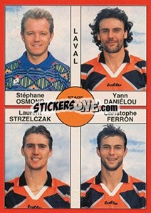 Figurina Stéphane Osmond / Yann Daniélou / Laurent Strzelczak / Christophe Ferron - FOOT 1994-1995 n. 351 - Panini