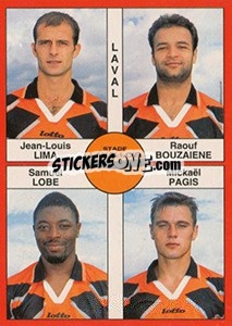 Sticker Jean-Louis Lima / Raouf Bouzaiene / Samuel Lobe / Mickaël Pagis - FOOT 1994-1995 n. 355 - Panini