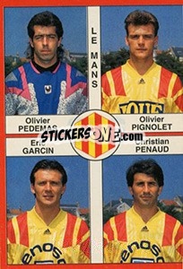 Cromo Olivier Pedemas / Olivier Pignolet / Eric Garcin / Christian Penaud - FOOT 1994-1995 n. 356 - Panini