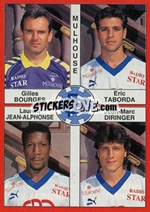 Cromo Gilles Bourges / Eric Taborda / Laurent Jean-Alphonse / Jean-Marc Diringer - FOOT 1994-1995 - Panini
