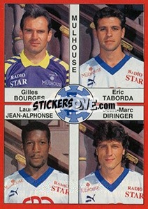 Sticker Gilles Bourges / Eric Taborda / Laurent Jean-Alphonse / Jean-Marc Diringer - FOOT 1994-1995 n. 357 - Panini