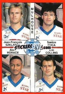 Cromo Jean-François Szklarek / Santos Cuca / Alain Horace / Eric Colling - FOOT 1994-1995 - Panini