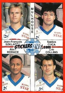 Sticker Jean-François Szklarek / Santos Cuca / Alain Horace / Eric Colling - FOOT 1994-1995 n. 359 - Panini