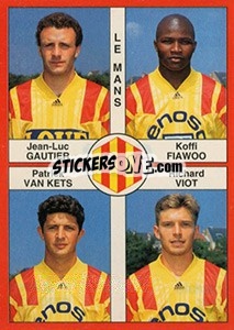 Cromo Jean-Luc Gautier / Koffi Fiawoo / Patrick van Kets / Richard Viot - FOOT 1994-1995 - Panini