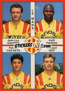 Sticker Jean-Luc Gautier / Koffi Fiawoo / Patrick van Kets / Richard Viot - FOOT 1994-1995 n. 360 - Panini