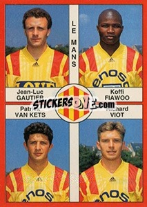 Figurina Jean-Luc Gautier / Koffi Fiawoo / Patrick van Kets / Richard Viot - FOOT 1994-1995 - Panini