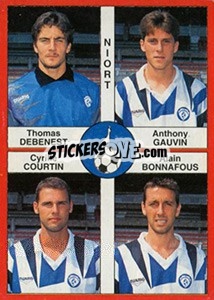 Sticker Thomas Debenest / Anthony Gauvin / Cyrille Courtin / Alain Bonnafous - FOOT 1994-1995 n. 369 - Panini
